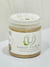 Load image into Gallery viewer, Lemon Verbena Foaming Coffee &amp; Sugar Scrub
